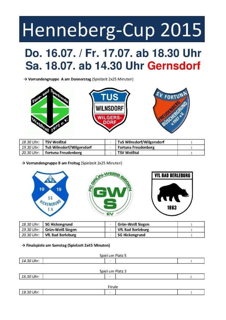 Henneberg-Cup-Spielplan